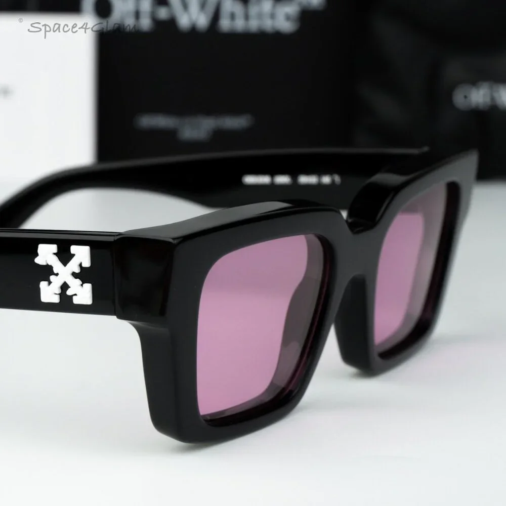 Off-White Men Sunglasses Black Pink Square OERI008 VIRGIL 1030 NEW AUTHENTIC